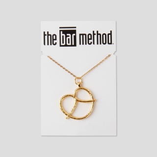 Bar Method Pretzel Necklace Gold Rear View