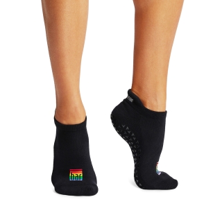 Bar Method x Tavi Grip Sock  Rainbow Logo