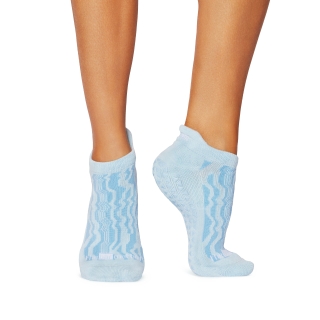 Bar Method x Tavi Grip Sock Blue Squiggles 