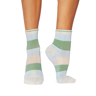 Bar Method x Tavi Short Crew Grip Sock Fresh Stripes
